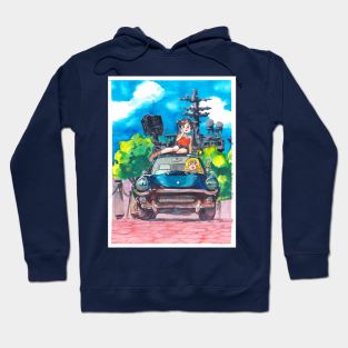 Blue Car Hoodie